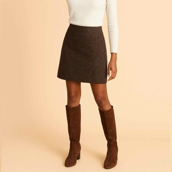 Kate Hill Dresses & Skirts - Kate Hill Wool & Silk Brown Business Casual Pencil Skirt